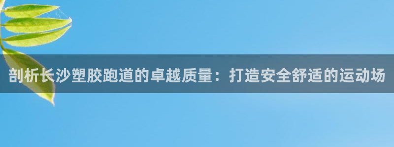 尊龙凯时产品系列：剖析长沙塑胶跑道的卓越质量：打造安全舒适的运动场